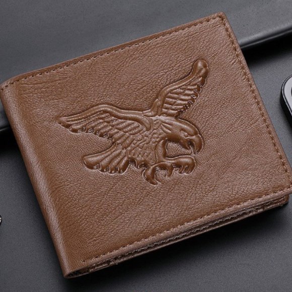 Bald Eagle Brown‎ Wallet - RFID Blocking, Credit Card ID, Bifold, America, USA - Picture 1 of 5